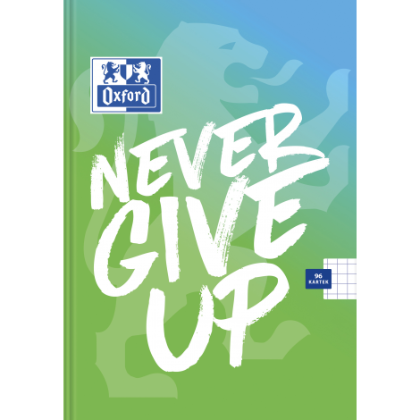 Brulion Oxford Never Give Up A5/96 kratka, z marginesem - 3