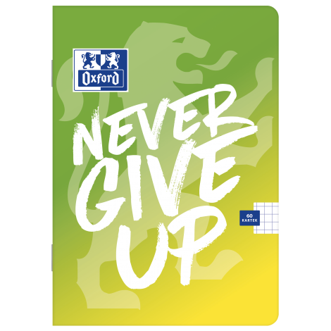 Zeszyt Oxford Never Give Up A4/60 kratka, z marginesem - 4