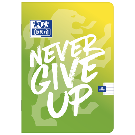Zeszyt Oxford Never Give Up A4/60 kratka, z marginesem - 5