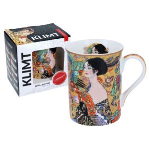 Kubek Classic New Carmani 350ml - G. Klimt, Kobieta z wachlarzem