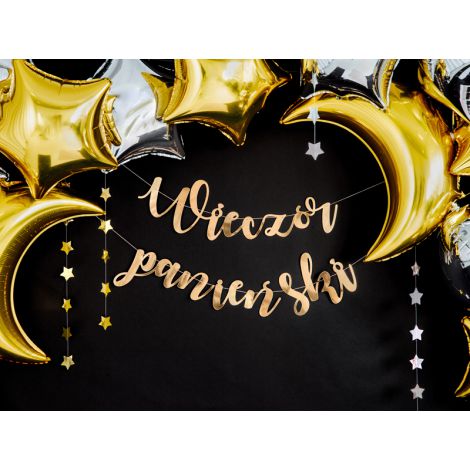 Baner Wieczór panieński, 150 x 21,5 cm, złoty - 4