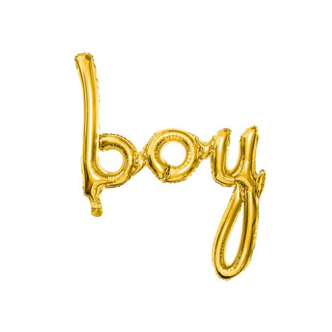 Balon foliowy Boy, 63,5x74cm, złoty - 2