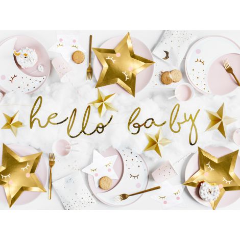Baner Little Star - Hello Baby, 18 x 70 cm, złoty - 4
