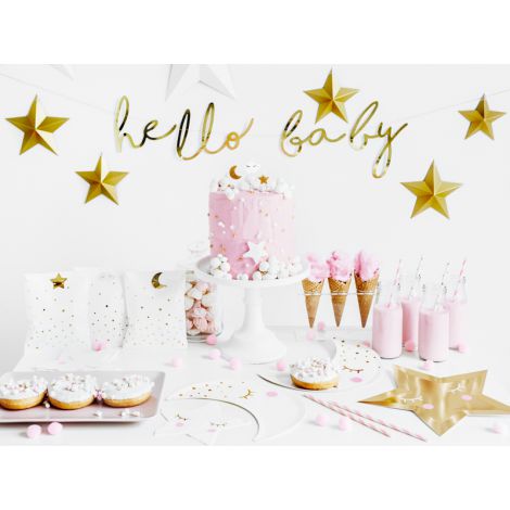 Baner Little Star - Hello Baby, 18 x 70 cm, złoty - 5