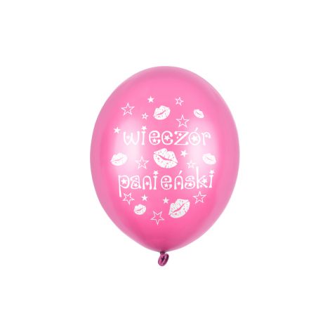 Balony Wieczór Panieński, 30cm, Metallic Hot Pink, 6 sztuk