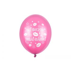 Balony Wieczór Panieński, 30cm, Metallic Hot Pink, 6 sztuk