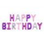 Balon foliowy Happy Birthday, 340x35cm, mix - 2
