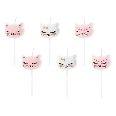 Świeczki urodzinowe Kotek, 2 cm, 6 sztuk