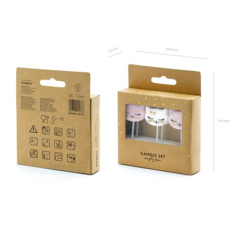 Świeczki urodzinowe Kotek, 2 cm, 6 sztuk - 5