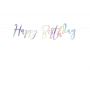 Baner Happy Birthday, 16,5 x 62 cm, opalizujący - 2