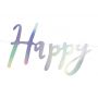 Baner Happy Birthday, 16,5 x 62 cm, opalizujący - 3