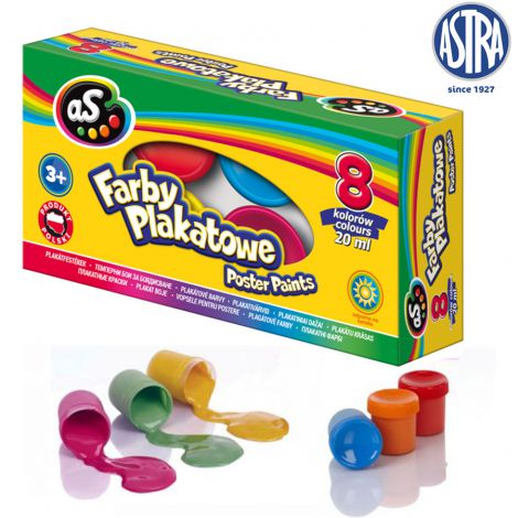 Farby plakatowe As, 8 kolorów, 20 ml - 2