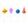 Świeczki urodzinowe Kosmos, mix kolorów, 2-3cm, 4 sztuki