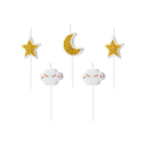 Świeczki urodzinowe Little Star, 2-3 cm, 5 sztuk
