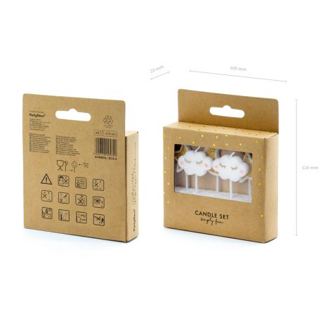 Świeczki urodzinowe Little Star, 2-3 cm, 5 sztuk - 2