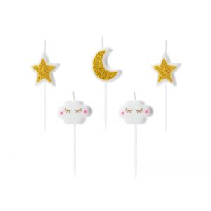 Świeczki urodzinowe Little Star, 2-3 cm, 5 sztuk