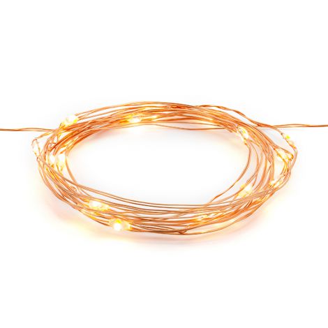 Lampki LED PartyDeco Miedziane, 1.90m - 3