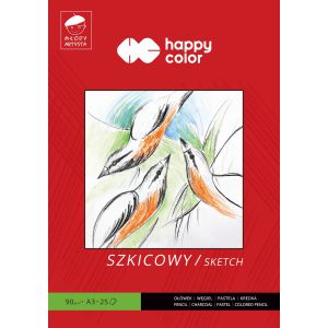 Blok szkicowy Happy Color Młody Artysta A3/25/90g
