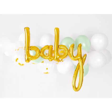 Balon foliowy Baby, 73,5x75,5cm, złoty - 5