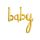 Balon foliowy Baby, 73,5x75,5cm, złoty