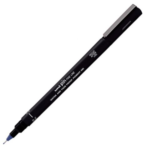 Cienkopis kreślarski Uni Pin-200, 0.2mm, niebieski