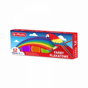 Farby plakatowe Herlitz, 12 kolorów x 20ml