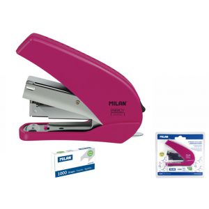 Zszywacz Milan Acid Energy Saving 9cm, 20 kartek, różowy