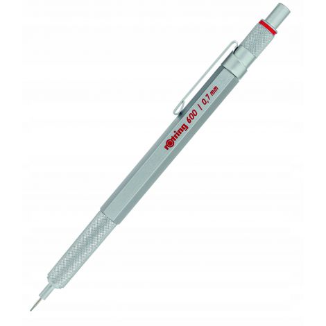 Ołówek automatyczny rOtring 600 metalowy 0.7mm, srebrny