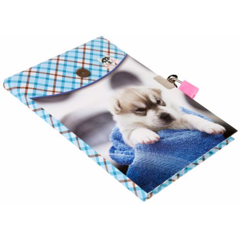 Pamiętnik z kłódką Starpak Puppy 13,5x19cm - 2