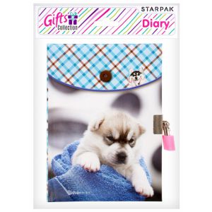 Pamiętnik z kłódką Starpak Puppy 13,5x19cm