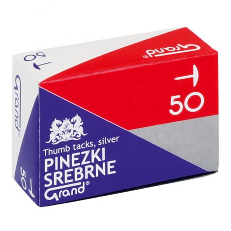 Pinezki Grand srebrne, 50szt
