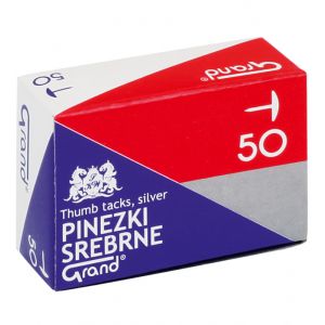 Pinezki Grand srebrne, 50szt