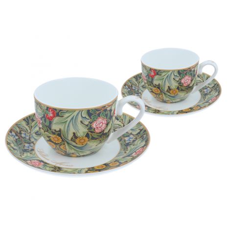 Komplet dwóch filiżanek Carmani 250ml ze spodkami - W. Morris - 2