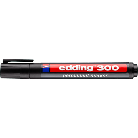 Marker permanentny Edding okrągły 1.5-3.0mm, Czarny - 3