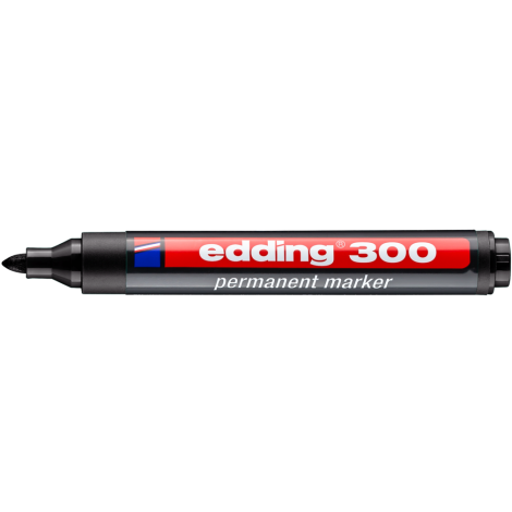 Marker permanentny Edding okrągły 1.5-3.0mm, Czarny - 2