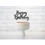 Topper na tort Happy Birthday, czarny, 22,5 cm - 4