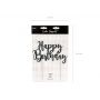 Topper na tort Happy Birthday, czarny, 22,5 cm - 5