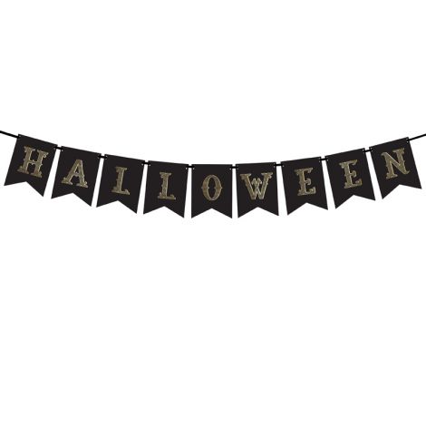 Baner Halloween, czarny, 20 x 175 cm - 3