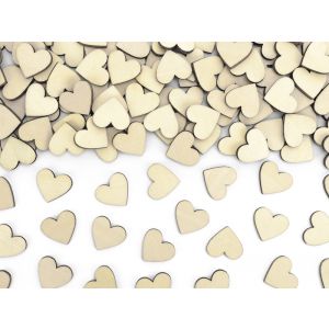 Konfetti dpCraft drewniane Serca, 2x2cm, 50szt