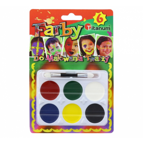 Farby do malowania twarzy Godan, 6 kolorów