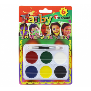 Farby do malowania twarzy Godan, 6 kolorów