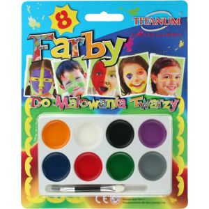 Farby do malowania twarzy Titanum, 8 kolorów