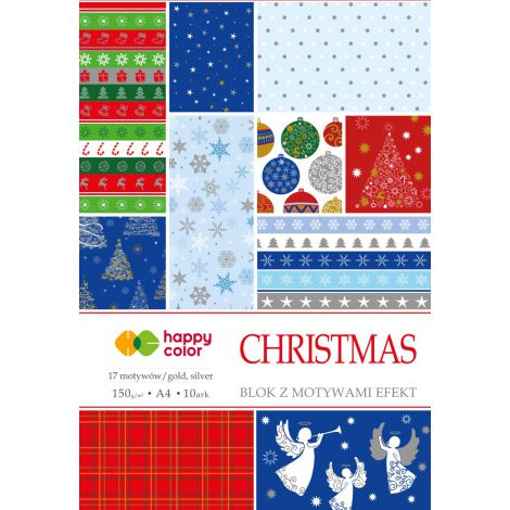 Blok z motywami Happy Color Christmas A4/10/150g