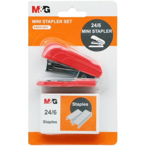 Zszywacz M&G Mini + zszywki 24/6, 12 kartek, 5 kolorów - 2