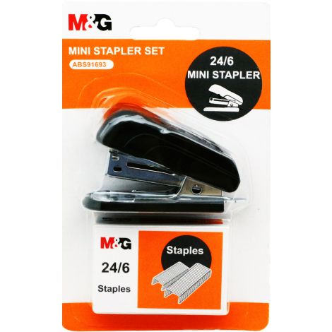 Zszywacz M&G Mini + zszywki 24/6, 12 kartek, 5 kolorów - 3