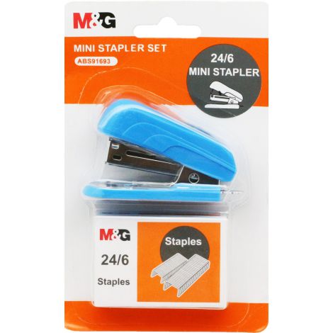 Zszywacz M&G Mini + zszywki 24/6, 12 kartek, 5 kolorów - 4