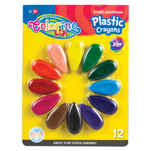 Kredki plastikowe Easy Grip, 12 kolorów