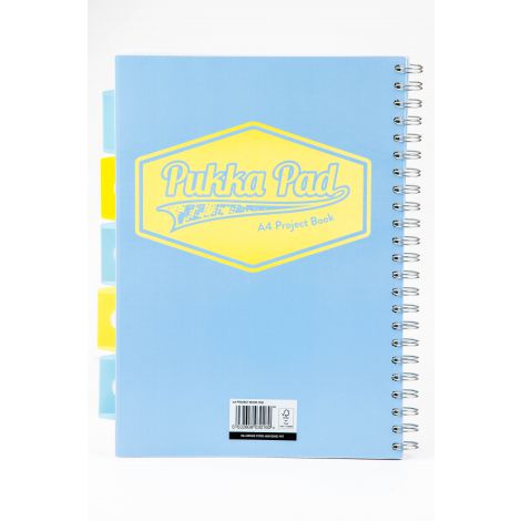 Kołozeszyt Pukka Pad Project Book Pastel A4/100/80g kratka, niebieski - 2