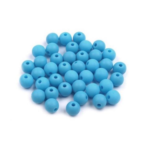 Koraliki plastikowe Brewis 8mm, Niebieskie