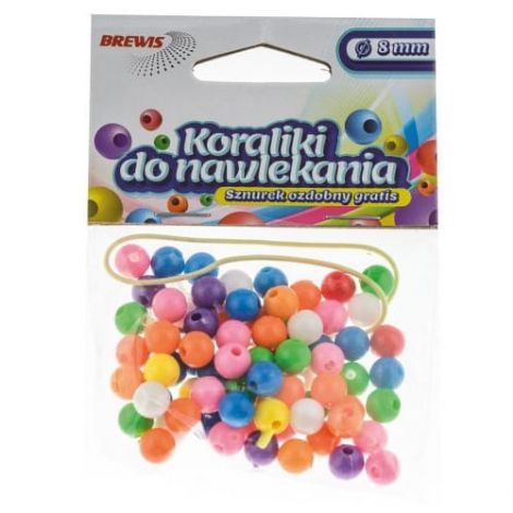 Koraliki plastikowe Brewis 8mm, Mix - 2